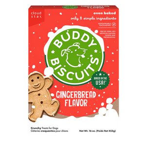 CLOUD STAR Buddy Biscuits Crunchy Gingerbread Dog Treats 16 oz