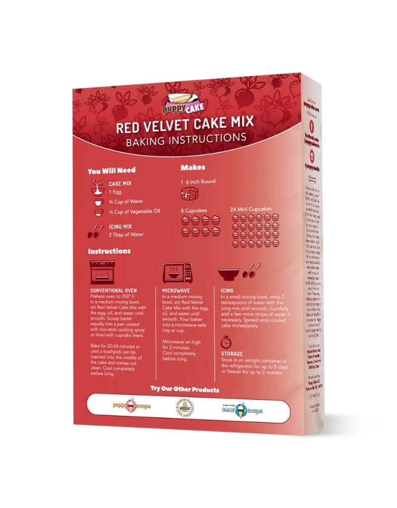 PUPPY CAKE  Red Velvet Cake Mix
