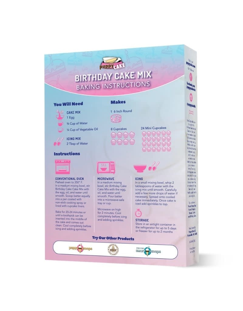 PUPPY CAKE Birthday Cake with Sprinkles Cake Mix