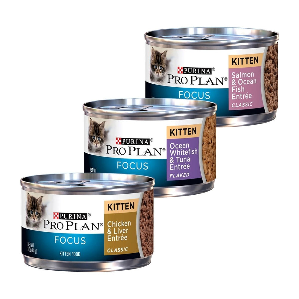 PURINA Pro Plan Kitten Favorites Variety Pack Canned Cat Food 24/3oz
