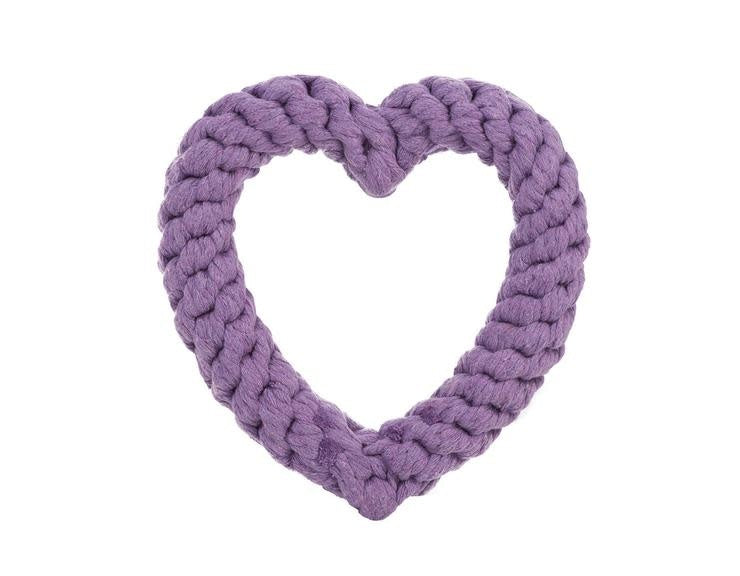 GOOD KARMA Purple Heart Rope Toy