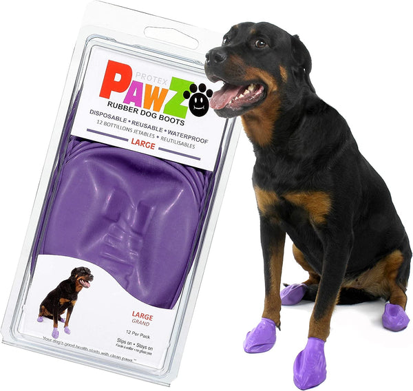 PAWZ Waterproof Rubber Dog Boots Classic Colors
