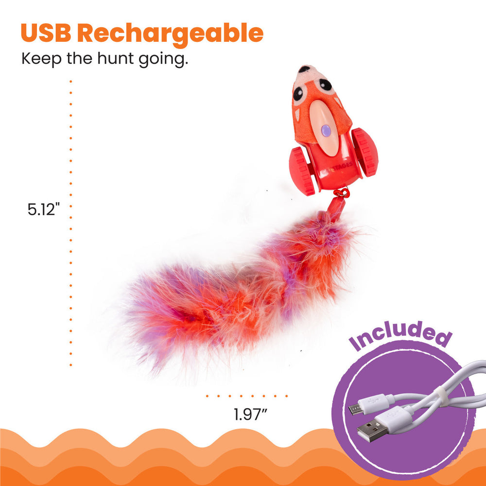 CATSTAGES Racin' Squirrel Robot Cat Toy