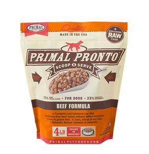 PRIMAL Pronto Frozen Raw Canine Beef Formula 4 lb.