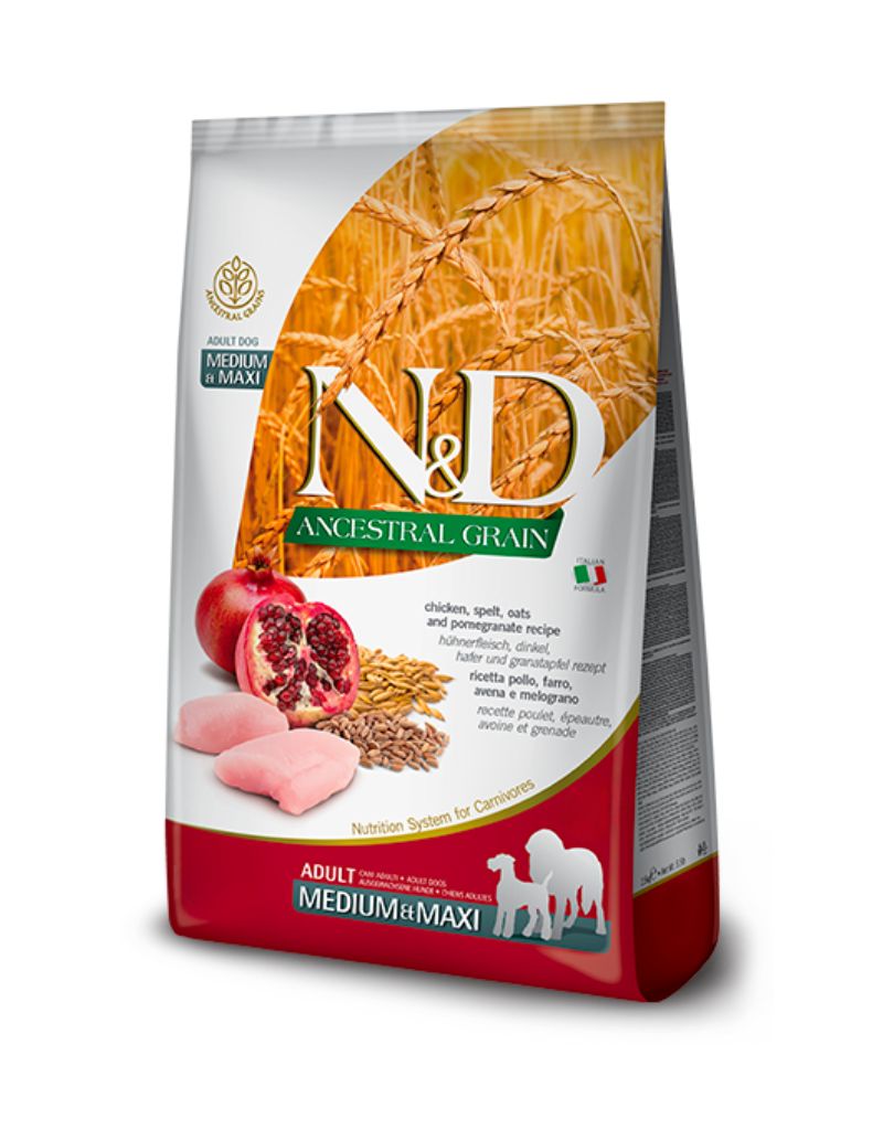 FARMINA Ancestral Grain Chicken, Pumpkin & Pomegranate Adult Medium & Maxi