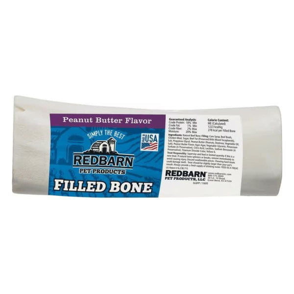 REDBARN Filled Bone Peanut Butter 6in