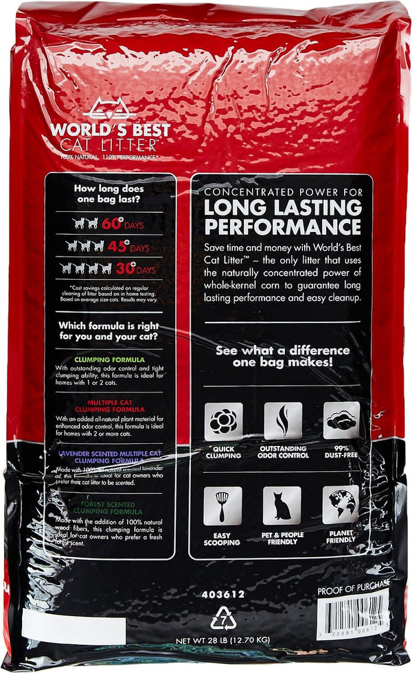 WORLDS BEST Clumping Unscented Multi-Cat Litter