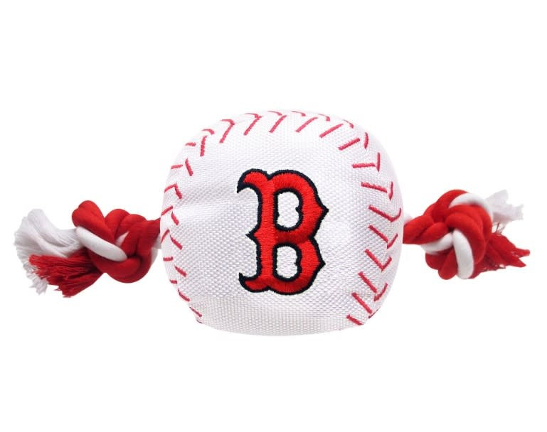PETS FIRST CO. Plush Red Sox Baseball Rope Toy