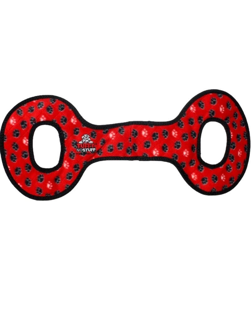 TUFFY No-Stuff Ultimate Tug-O-War Red Paws