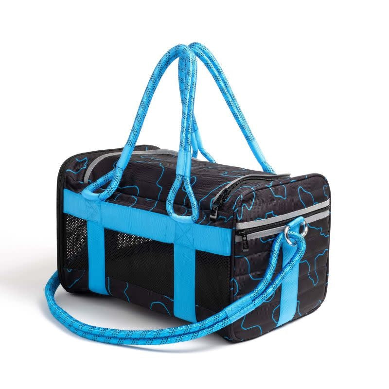 ROVERLUND Out of Office Pet Carrier Abstract Blue Camo L