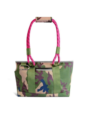 ROVERLUND Out and About Pet Tote Camo and Magenta L