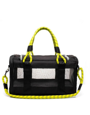 ROVERLUND Out of Office Pet Carrier Black and Yellow L