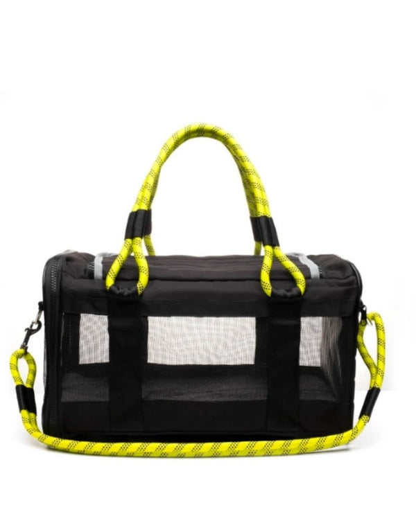 ROVERLUND Out of Office Pet Carrier Black and Yellow L