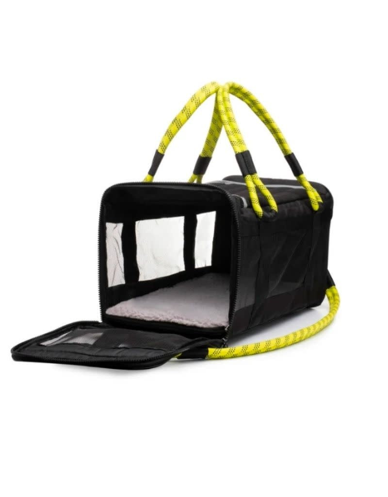ROVERLUND Out of Office Pet Carrier Black and Yellow L
