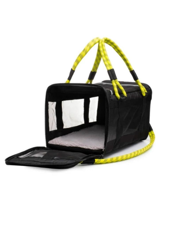 ROVERLUND Out of Office Pet Carrier Black and Yellow L