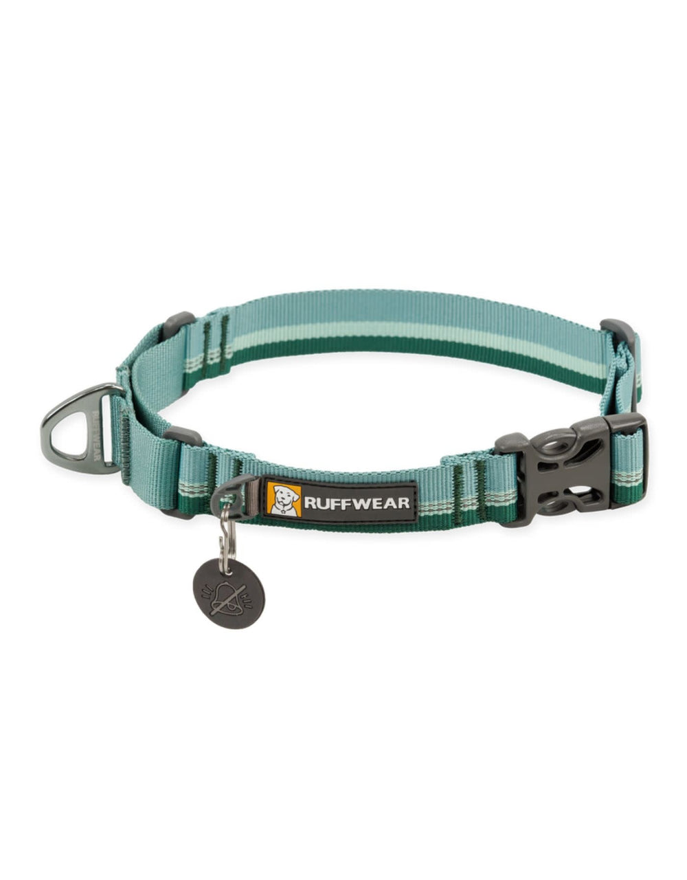 RUFFWEAR Web Reaction Martingale Dog Collar with Buckle River Rock Green