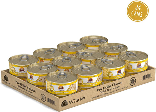 WERUVA Paw Lickin' Chicken Grain-Free Canned Cat Food Case