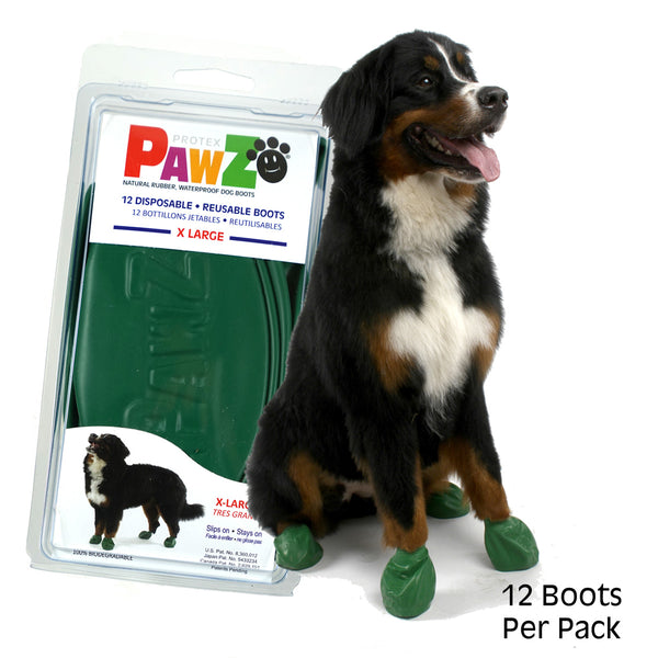 PAWZ Waterproof Rubber Dog Boots Classic Colors