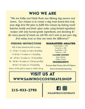 SAINT ROCCO'S DOG TREATS Cheeseburger Dog Treats