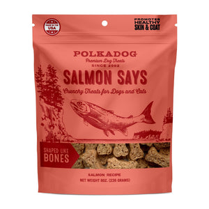 POLKA DOG Salmon Says Bone Treats 7oz