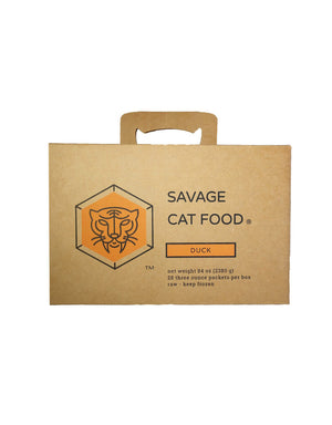 SAVAGE CAT Frozen Raw Cat Food Duck 3 OZ 28 PK