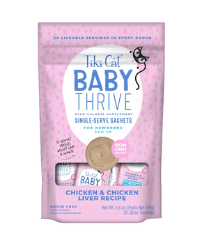 TIKI CAT Baby Thrive Chicken and Chicken Liver Mousse Cat Food 20PK