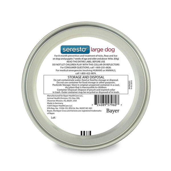 SERESTO 8 Month Tick Collar for Large Dogs