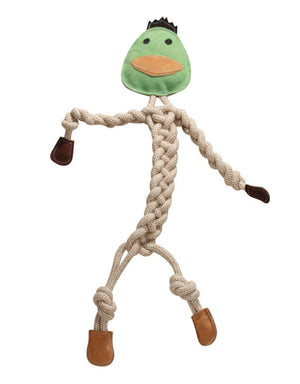 HUGGLEHOUNDS Knottie Rope Duck Toy