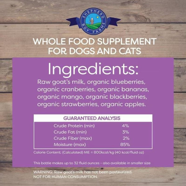 SHEPHERD BOY FARMS Freeze-dried Raw Goat Milk Super Fruit Blend