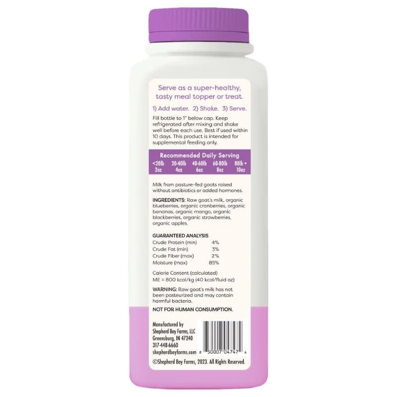 SHEPHERD BOY FARMS Freeze-dried Raw Goat Milk Super Fruit Blend