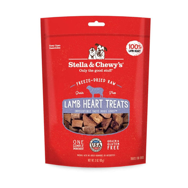 STELLA & CHEWY'S Freeze-Dried Lamb Heart Dog Treat 3OZ