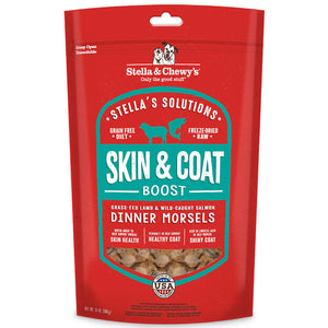 STELLA'S SOLUTIONS Skin & Coat Boost Lamb & Salmon Dinner Morsels for Dogs 13oz