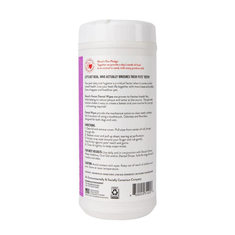 SKOUTS HONOR Dog Dental Wipes 50ct