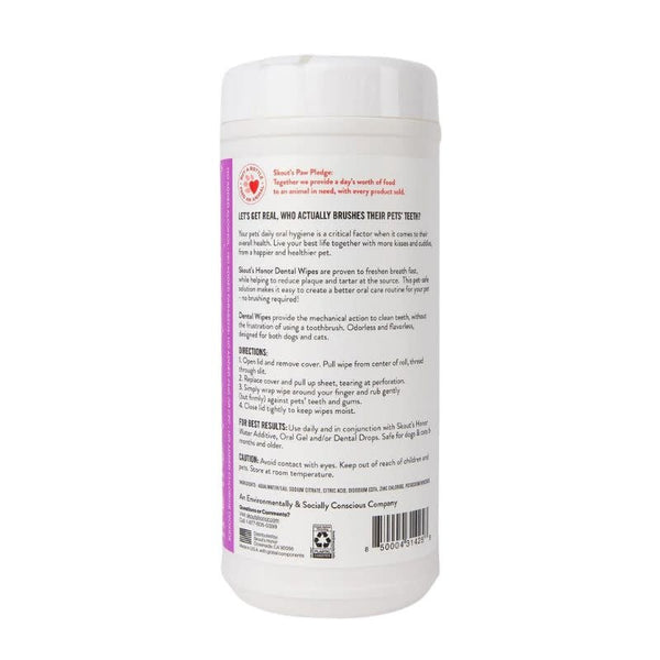 SKOUTS HONOR Dog Dental Wipes 50ct