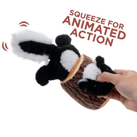 TERRITORY Animated Skunk in Log Dog Toy