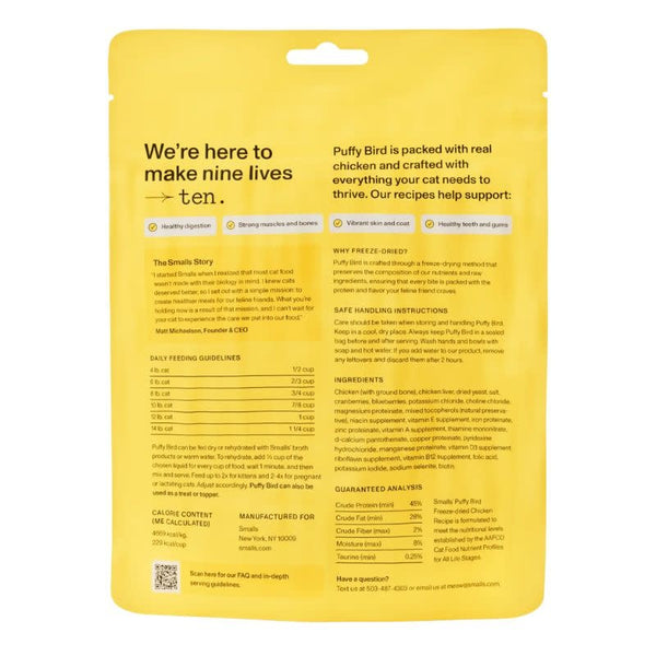 SMALLS Freeze-dried Cat Food Chicken