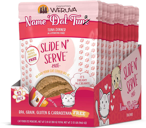 WERUVA Cat Slide N Serve Pouch Pate Name Dat' Tuna CASE/12