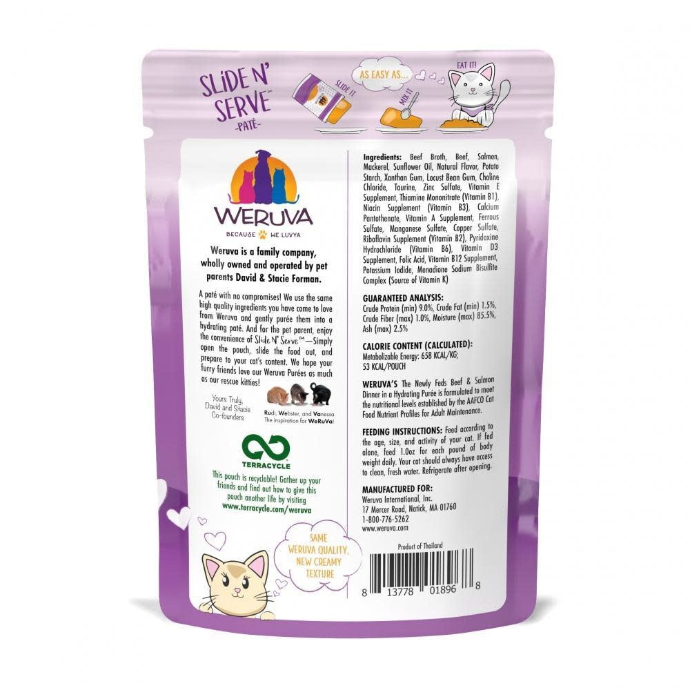 WERUVA Cat Slide N Serve Pouch Pate Newly Feds CASE/12