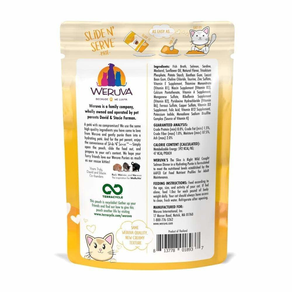 WERUVA Cat Slide N Serve Pouch Pate The Slice is Right CASE/12