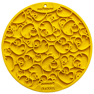 SODAPUP Duckies Design eMat Enrichment Lick Mat With Suction Cups