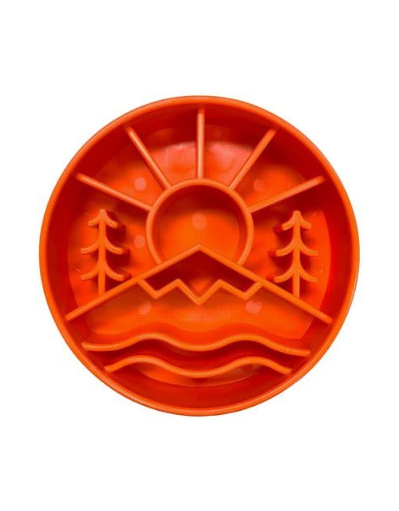 SODAPUP eBowl Enrichment Slow Feeder Dog Bowl Great Outdoors Orange