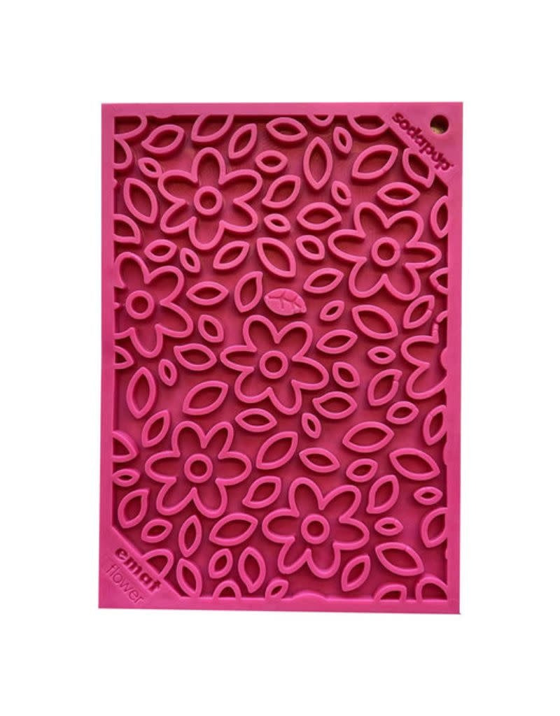 SODAPUP eMat Enrichment Lick Mat  Flower Design