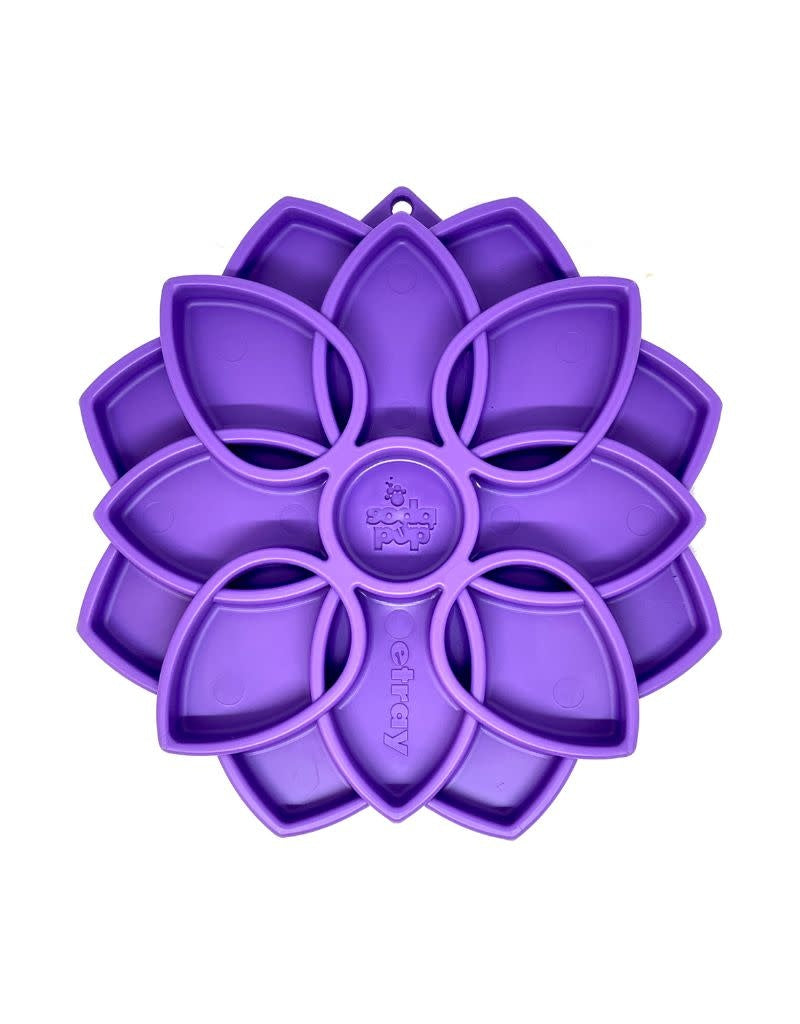 SODAPUP eTray Enrichment Dog Feeder Tray Mandala Purple