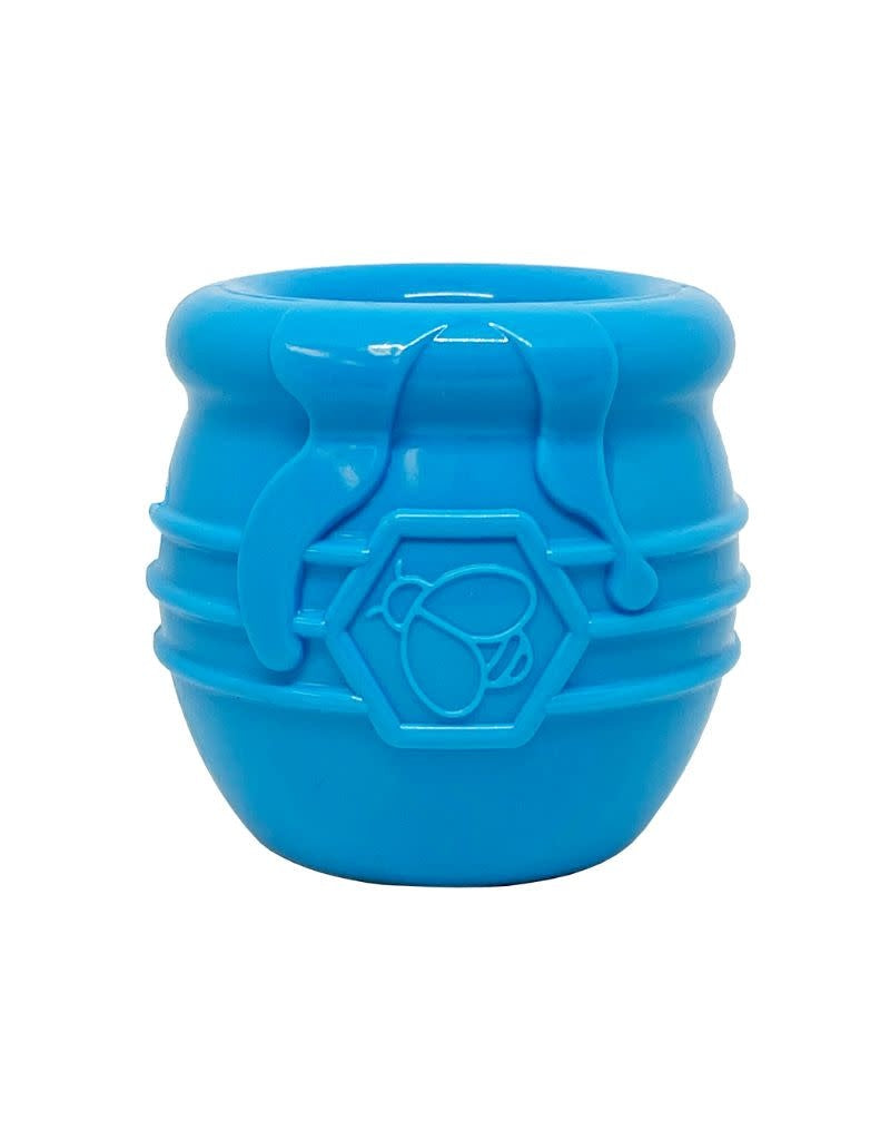 SODAPUP Treat Dispenser & Enrichment Toy Honey Pot Blue