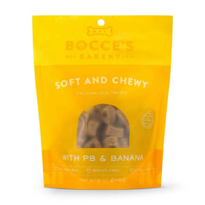 BOCCE'S Soft and Chewy Dog Treat 6 oz PB & Banana