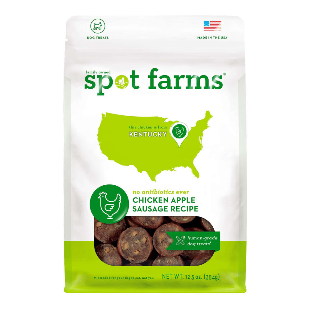 SPOT FARMS Chicken Apple Sausage Dog Treats 12.5 oz