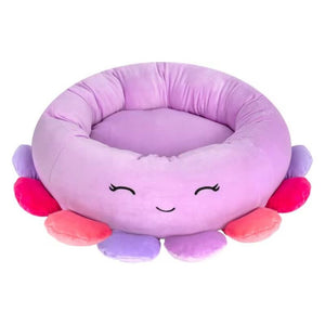 SQUISHMALLOW Beula The Octopus Plush Bolster Bed Purple