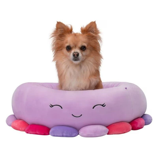 SQUISHMALLOW Beula The Octopus Plush Bolster Bed Purple
