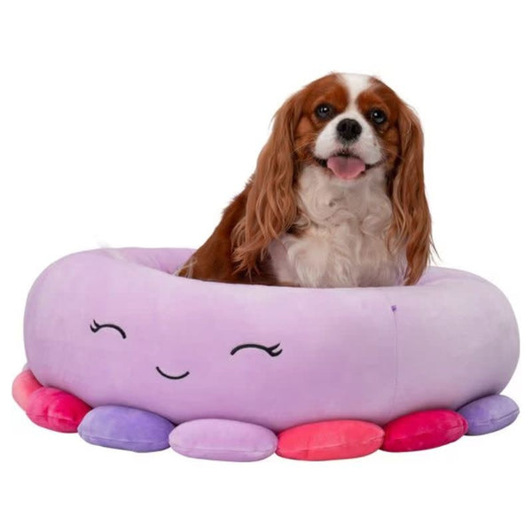 SQUISHMALLOW Beula The Octopus Plush Bolster Bed Purple