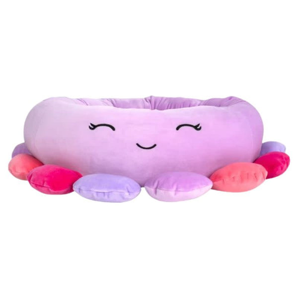 SQUISHMALLOW Beula The Octopus Plush Bolster Bed Purple